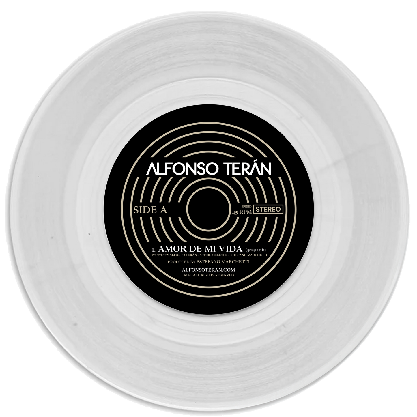 Limited Edition "White Pearl" Amor De Mi Vida 7 inch Vinyl Record
